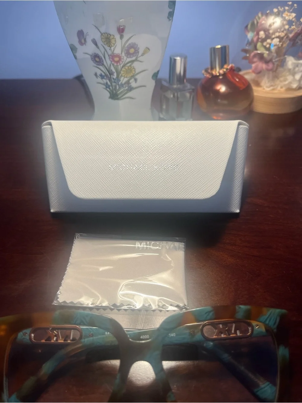 Michael Kors Kids Turquoise and Brown Patterned Square Eyeglasses Brand New